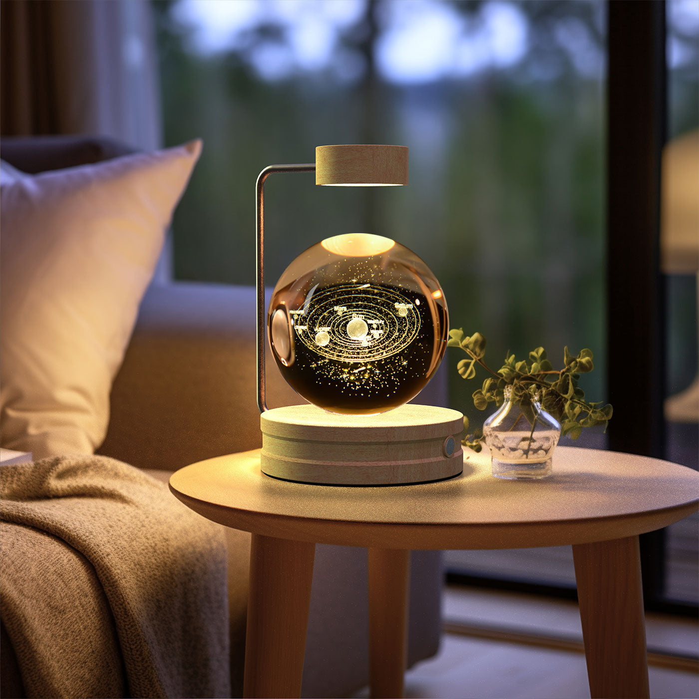 ✨ Kristallen Bol Nachtlamp met Diverse vormen – Bedlamp, Perfecte Cadeau