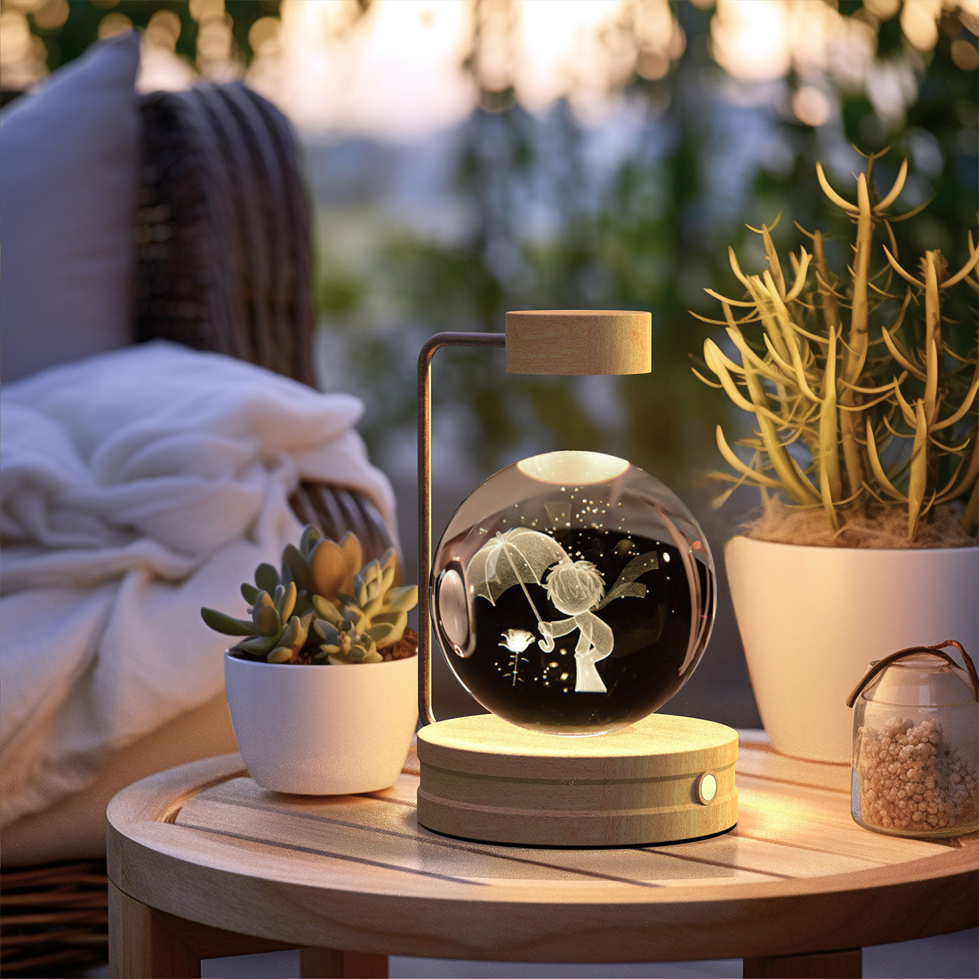 ✨ Kristallen Bol Nachtlamp met Diverse vormen – Bedlamp, Perfecte Cadeau