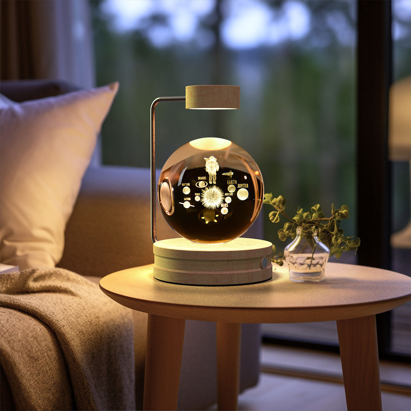 ✨ Kristallen Bol Nachtlamp met Diverse vormen – Bedlamp, Perfecte Cadeau