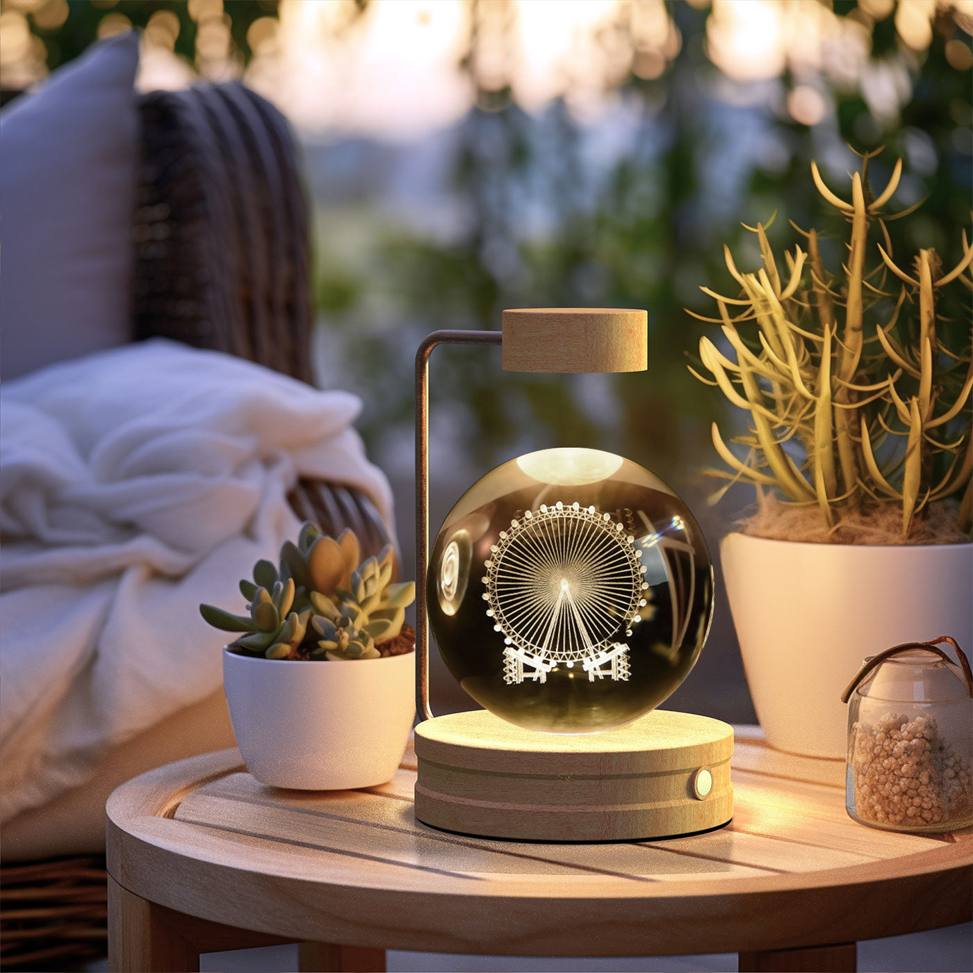 ✨ Kristallen Bol Nachtlamp met Diverse vormen – Bedlamp, Perfecte Cadeau