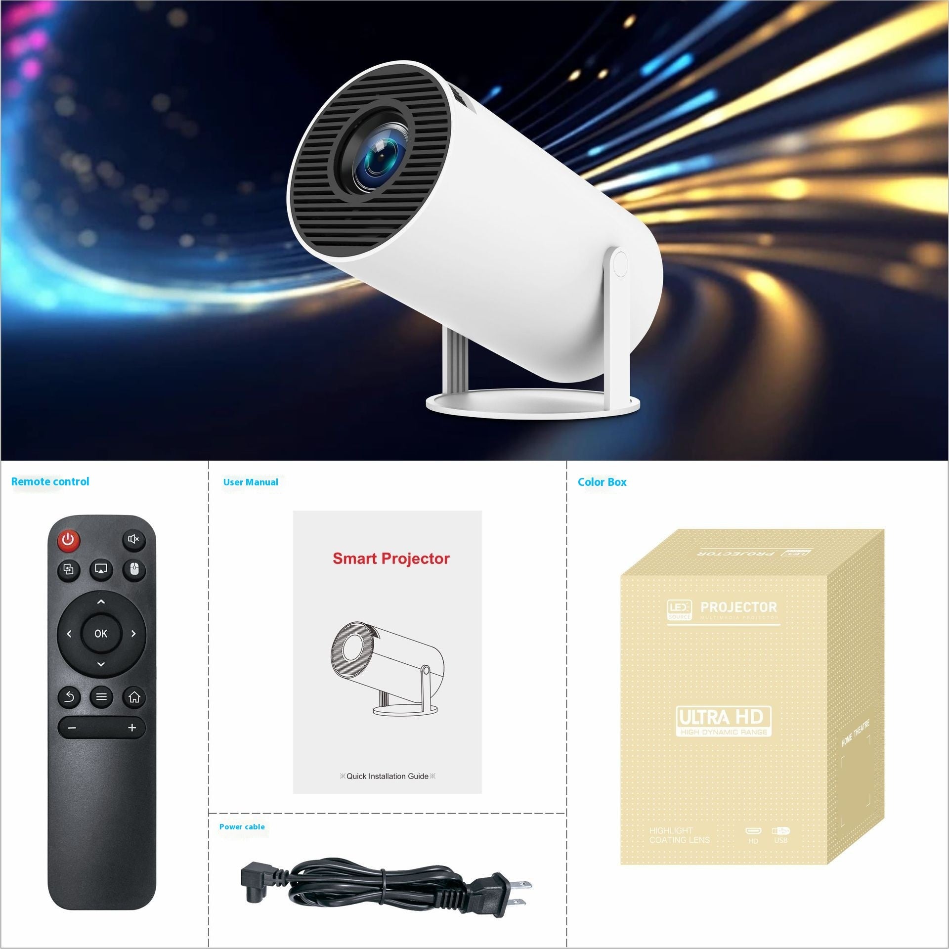 Mini Thuis Projector 4K Portable Ultra HD