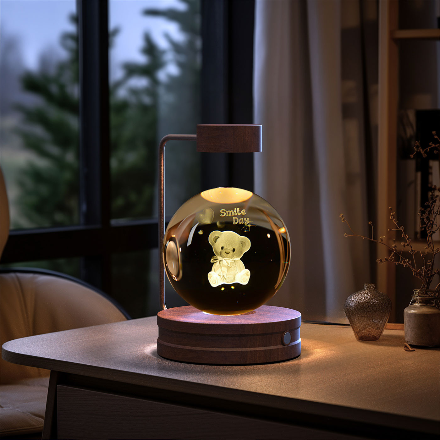 ✨ Kristallen Bol Nachtlamp met Diverse vormen – Bedlamp, Perfecte Cadeau