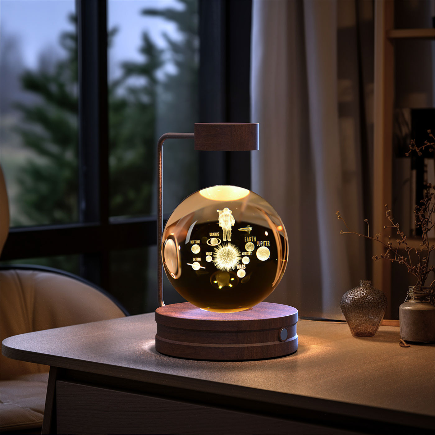 ✨ Kristallen Bol Nachtlamp met Diverse vormen – Bedlamp, Perfecte Cadeau