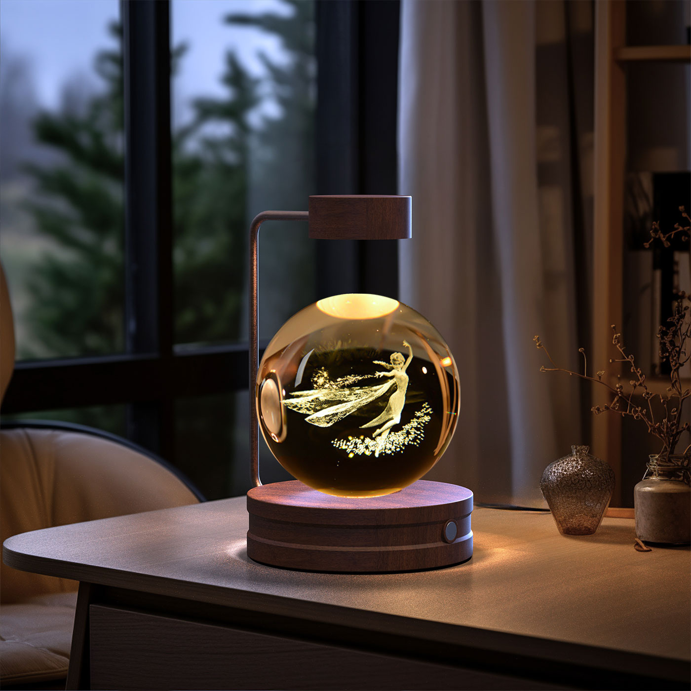 ✨ Kristallen Bol Nachtlamp met Diverse vormen – Bedlamp, Perfecte Cadeau