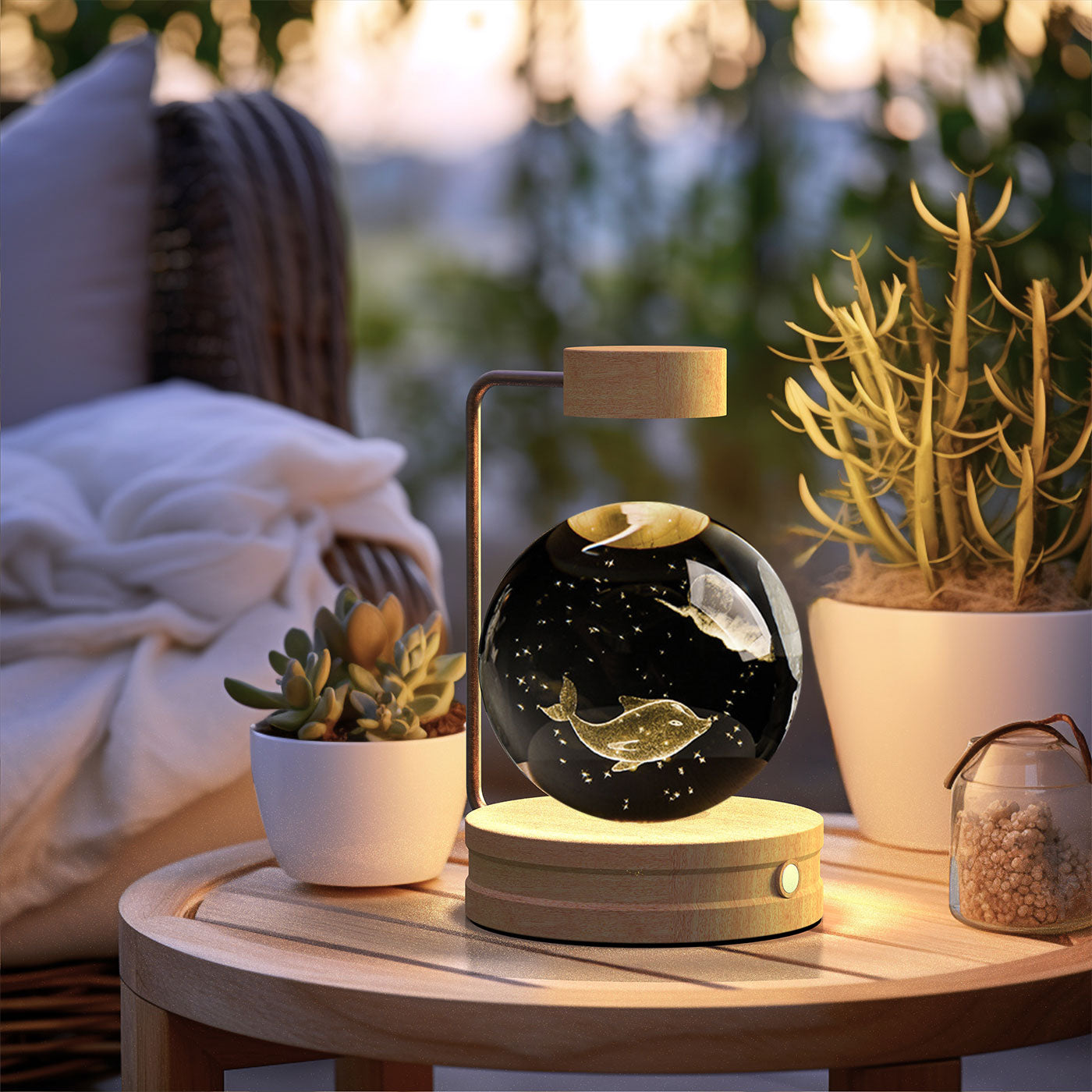 ✨ Kristallen Bol Nachtlamp met Diverse vormen – Bedlamp, Perfecte Cadeau