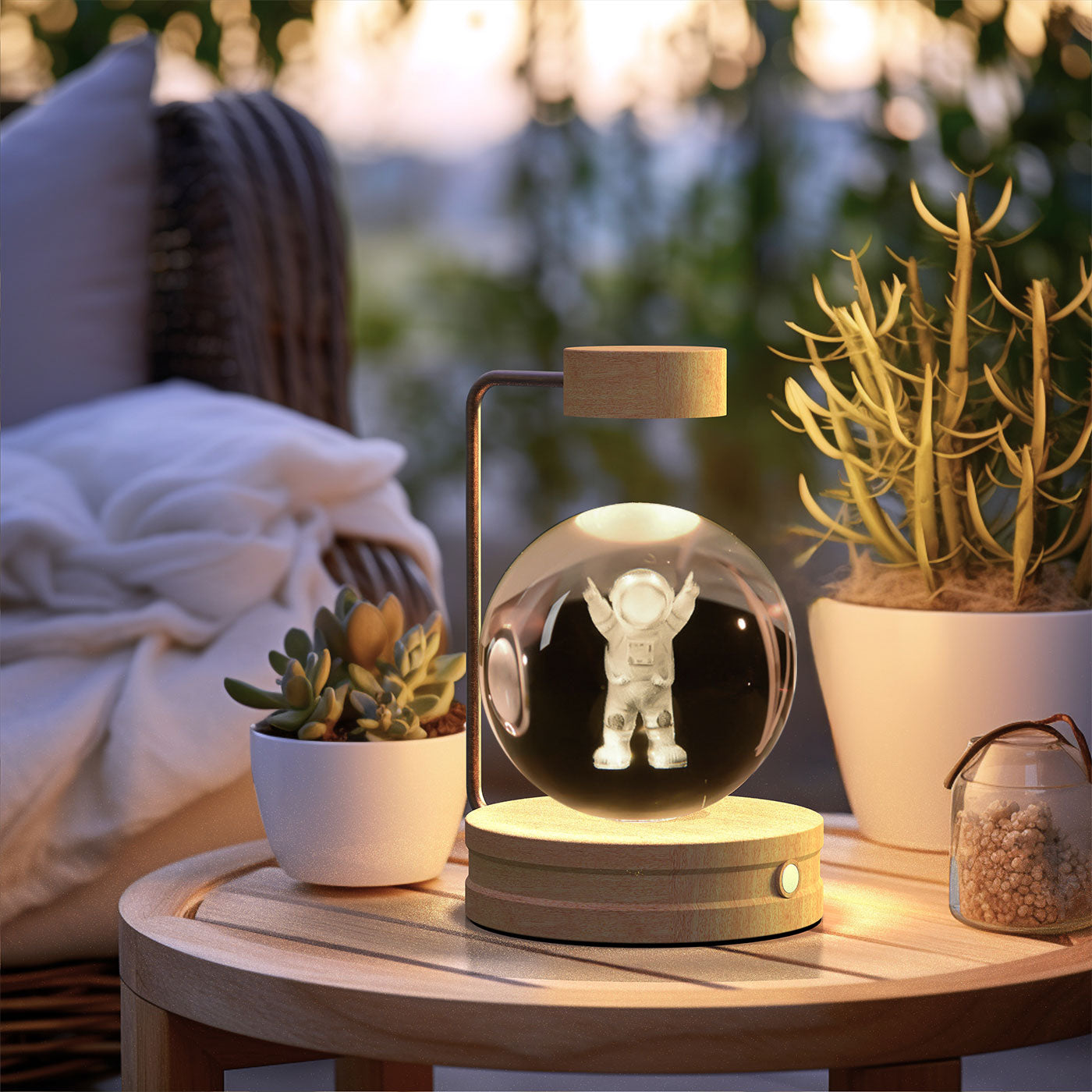 ✨ Kristallen Bol Nachtlamp met Diverse vormen – Bedlamp, Perfecte Cadeau