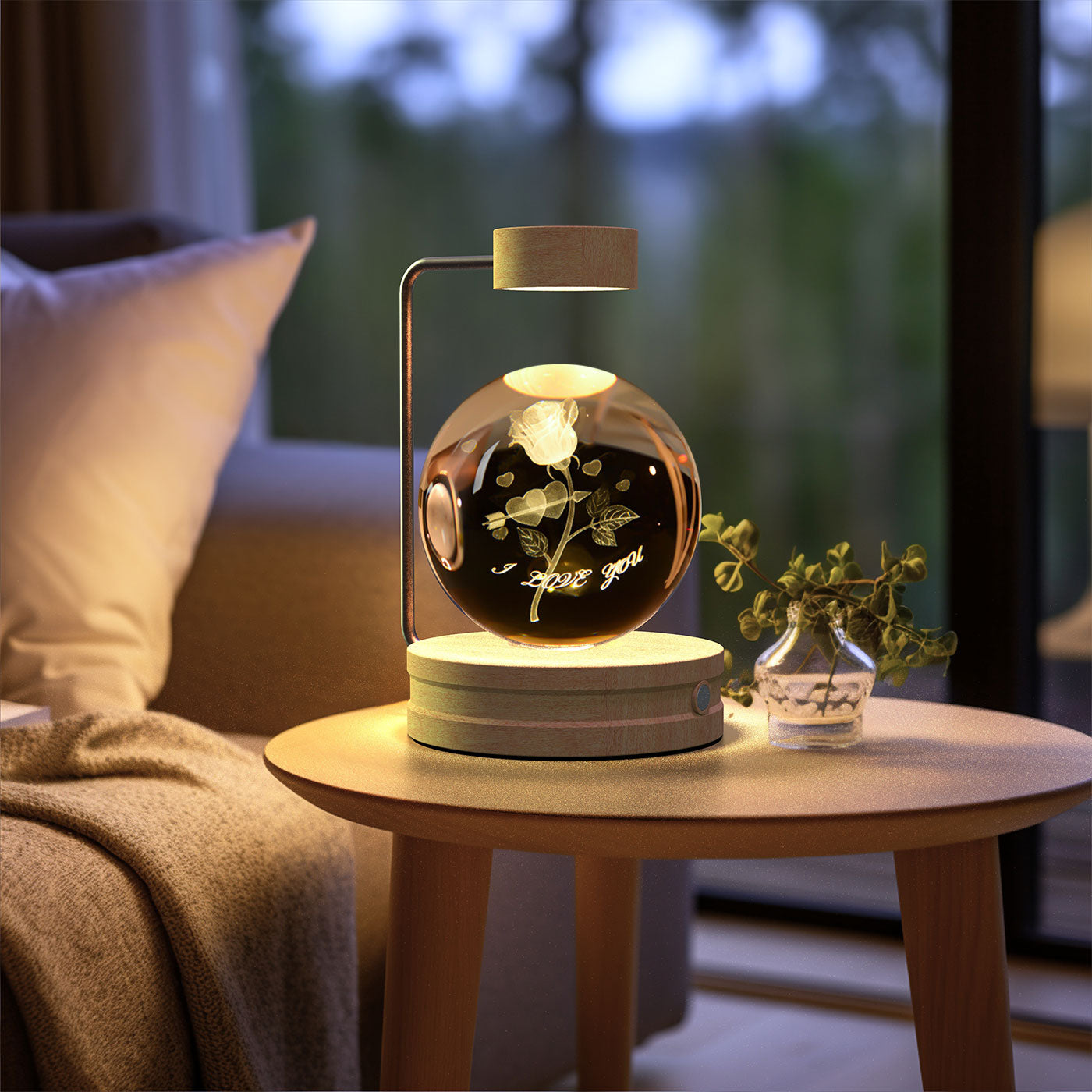 ✨ Kristallen Bol Nachtlamp met Diverse vormen – Bedlamp, Perfecte Cadeau