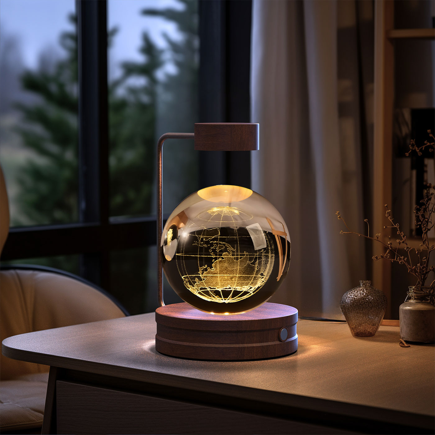 ✨ Kristallen Bol Nachtlamp met Diverse vormen – Bedlamp, Perfecte Cadeau